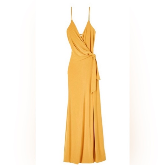 NWT MISA Los Angeles Veronika Jersey Spaghetti Strap Wrap Dress - Picture 3 of 6